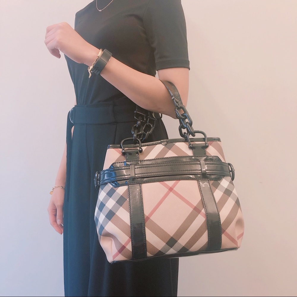 Authentic Burberry Black Rachel Baguette